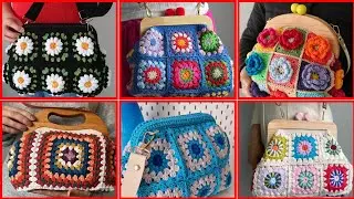 Amazing Handmade Bag Colorful Crochet Afghan Bag Crochet Tote Hand Bags Designs