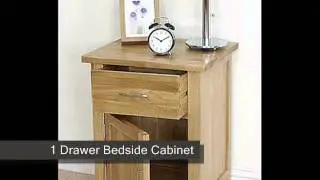 Boston Solid Oak 1 Drawer Bedside Cabinet