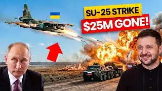 Russia Shocked By Ukraine : Su-25 Destroys $25M Convoy as Putin&rsquo;s Defenses Collapse #UkraineWar