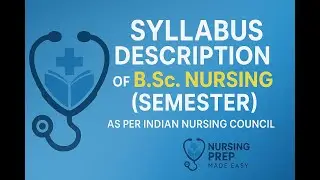 B.Sc. Nursing Syllabus Explained Semester-Wise | As per Indian Nursing Council | Complete Guide