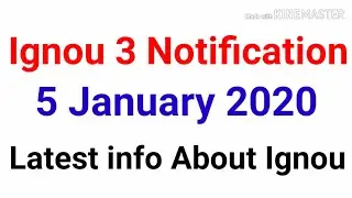 Ignou 3 Important Notification 2020 | Ignou Assignment Status 2019 | Ignou New Online Programs