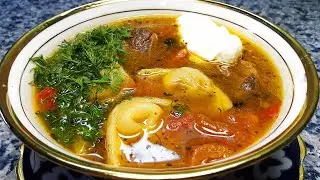 ЧУЧВАРА шурпа. Узбекский суп с пельменями 🌟 Chuchvara sho'rva - Uzbek soup with dumplings