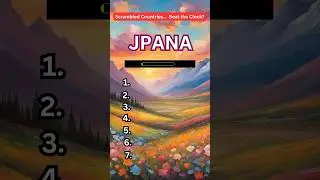 Can You Guess These Scrambled Countries Before Time Runs Out? #shorts #gamtng
