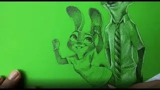 JUDY AND NICK - dancing scene Zootopia - SPEED DRAWING