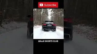 Audi RS3 2021 - 450+ hp Crazy Launch control on snow #shorts #short #fyp #audi #rs3