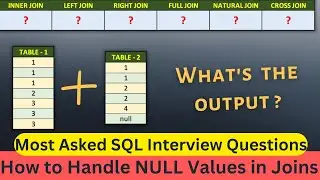 SQL Interview Questions : How to Handle Null Values in Joins (Inner, Left, Right, Full outer)