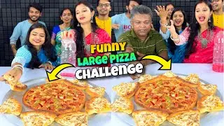 Large Pizza Challenge With Full Family
