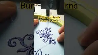 belajar bordir bunga 1 warna #embroidery #bordir #art #embro #flowers
