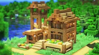Wooden Farm House Tutorial - Julious - Minecraft Tutorial #306