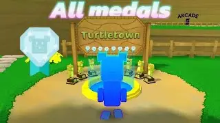 All Diamond Medals in Turtle Town Super Bear Adventure Gameplay