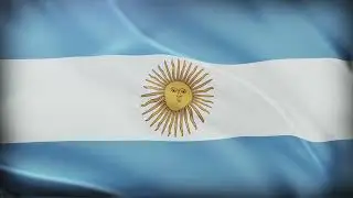Argentina National Flag Waving Argentina Flag Background Video