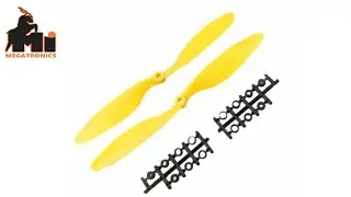 P1045YW-F1AS5 | Yellow 1045 Multiaxial ABS blade propellers pair