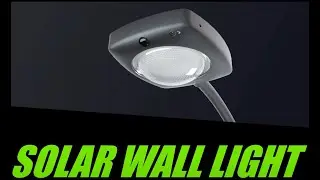 LED Solar Wall Mount With Arm - Barn Style Solar Light - Lasts 6-8 Days!  With Remote Control