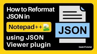 How to Reformat JSON in Notepad++ with JSON Viewer Plugin | 2024