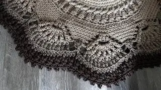 Ковёр крючком из полиэфирного шнура с использованием градиента