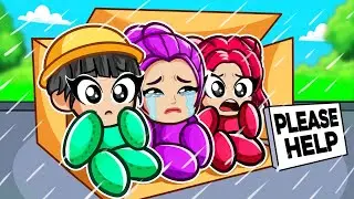 HOMELESS HUNTRIX PLUSHIES Get ADOPTED by RICH SAJA BOYS in Roblox