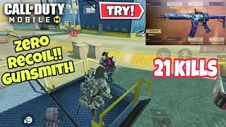 *NEW* 21 Insane Kills with ZERO Recoil M16 in COD Mobile Best m16 loadout | Best m16 build gameplay