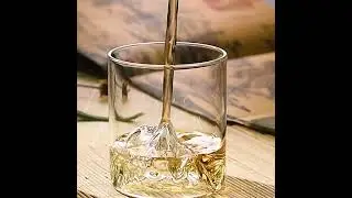 Multipurpose whiskey glass mountain cup, bar drinkware, adventure scenic mountain glassware