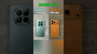 redmi note 15 pro plus vs iPhone 17 pro max battery test 🤯 #redminote15proplus #iphone17promax