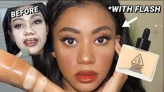 Darkening Korean Foundation w/ Shade Adjuster Drops?! (3CE + Etude House)