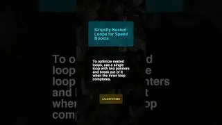 Simplify Nested Loops For Spee
