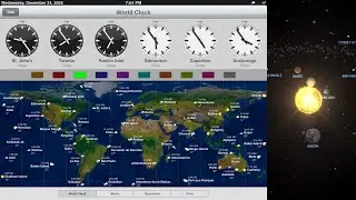 My 24-Hour World Time Zone On World Clock & World Map + The Solar System