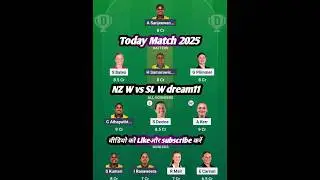 nz-w vs sl-w dream11 team prediction   | nz-w vs sl-w today match prediction || #NZWvsSLW  #cricket