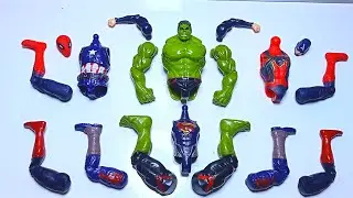 Avengers Assemble Toys ~ HULK VS CAPTAIN AMERICA VS SPIDERMAN VS SUPERMAN ~ Avengers Assemble Toys