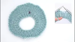How to work German Short Rows &ndash; with a double stitch round on the needle
