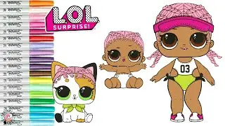 LOL Surprise Dolls Family Coloring Book Page Spike Purrfect Spike and LIL Spike