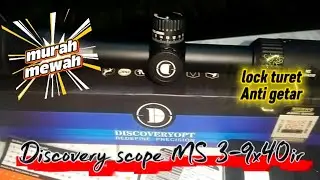 Unboxing Discovery scope MS 3-9x40ir || Teleskop Murah Fitur Mewah Sudah Lock Turet Anti Getar