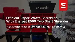 ENERPAT Double shafts shredder shreddingwaste paper in California UsA