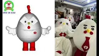 NHẬN THIẾT KẾ 3D, MAY TRANG PHỤC COSPLAY G&Agrave; TECHCOMBANK THEO Y&Ecirc;U CẦU GI&Aacute; TỐT 093 228 6162