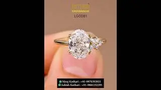 Lab Grown Diamond - IGI Certified - Diamond Ring ( 2.50 ct Oval Shape Diamond ) || KothariJewelryUSA
