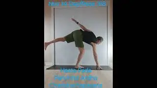 #Revolved Hand to Foot Half Moon Pose #yoga #yogadailychallenge #over60dailyyogachallenge