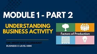 Chapter 1 - Part 2:  Understanding business activity. Business studies O level 0986 IGCSE.