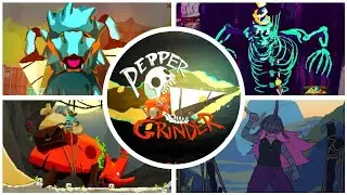 Pepper Grinder All Bosses / Final Boss Fight + Ending 4K [ With Cutscene ]