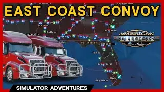 EAST COAST CONVOY w/@SimulatedHeaven! - American Truck Simulator Coast To Coast Map