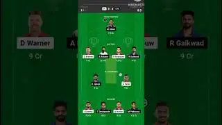 MY DREAM 11 TODAY TEAM DC VS CHE #ytshorts #shorts #youtubeshorts #viralshorts