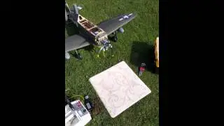 DLE20RA  first run In a Hanger 9 P47