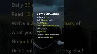 7 days challenge.. #challenge #mindset #forge