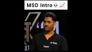 Mahendra Singh Dhoni Introduction💀