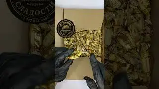 ASMR unboxing of Rot Front &ldquo;Lak&oacute;mka&rdquo; dark chocolate candies 🍫