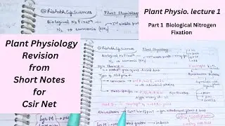 Plant Physiology Revision | Short Notes for CSIR NET, GATE, DBT, ICMR