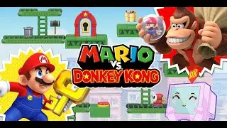 Mario vs Donkey Kong - World 1 Mario Toy Company 100% (Amy's Universe)