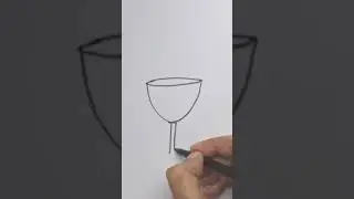 🍷 How to Draw a Wine Glass &ndash; Easy Step-by-Step Tutorial! | Quick Art Guide 🎨#drawing  #art