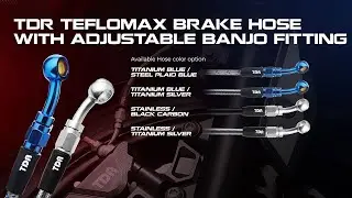 TDR Teflomax Brake Hose with Adjustable Banjo Fitting