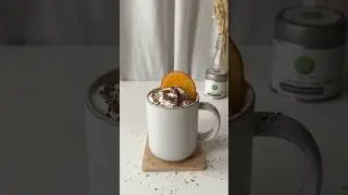 Orange Hot Chocolate Matcha | cozy holiday drink recipe!