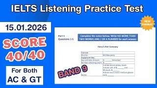 IELTS Listening Practice Test 2026 With Answers 15.01.2026 - Test #205