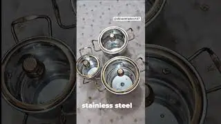 royal handi 3 piece set brass touch #utensils #viral #youtubeshorts #stainlesssteel #shorts